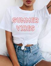 Sugarbaby Summer Vibes T-shirt Chick Outfit Teen Aesthetic Tumbrl Hipster Grunge Tee 90'S Fashion Girls T shirt 2024 - buy cheap