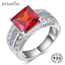 Женское кольцо с рубином и изумрудом, из серебра 925 пробы 2024 - купить недорого