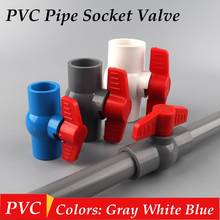 Válvula de bola de PVC de 20-50mm, Conector de tubo de agua de jardín, válvula de globo de tubo de riego, accesorios de tubería de PVC, 2 uds. 2024 - compra barato