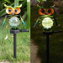 Luces LED solares impermeables para decoración del hogar, lámpara de búho de encendido/apagado automático, decoración nocturna para el jardín 2024 - compra barato