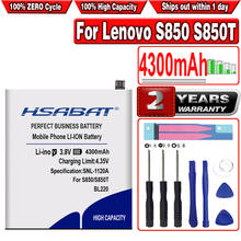 HSABAT-batería BL220 de alta capacidad para teléfono móvil, 4300mAh, para Lenovo S850, S850T, BL-220 2024 - compra barato
