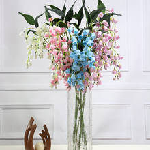 Flores artificiales de 47 cabezas, orquídeas, ramas blancas, para bebés, decoración del hogar, boda, ramo colgante 2024 - compra barato