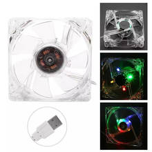 8cm USB Colorful Light Transparent Cooling Fan 5V CPU Cooling Fan For PC Compute 2024 - buy cheap