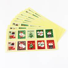 100 unids/lote de pegatinas de sello con forma de Feliz Navidad, pegatinas de decoración de regalo, bolsa de embalaje, etiqueta adhesiva de sello de papel 2024 - compra barato
