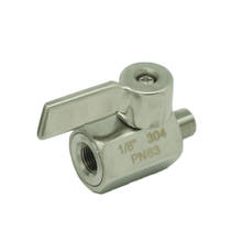 New 1/8" Stainless Mini Ball Valve With Stainless Handle, NPT FxM Thread SS304 2024 - buy cheap