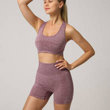 9 Colors Seamless Yoga Set Sport Set Women Fitness Gym Clothing Padded Sports Bra High Waist Gym Shorts Gym Set Sports Suits 2024 - buy cheap