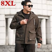 7XL New 8XL plus size 6XL high quality Men Spring Autumn And Coatse Jackets Mens Clothes Tooling jacket 2024 - buy cheap