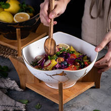 Nordic Creative Fruit Salad Bowl Marble Gold Household Ceramic Tableware Soup Bowl Noodle Bowl Boiled Fish Bowl LB011110 2024 - buy cheap