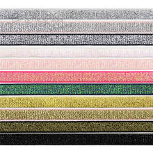 BRISTLEGRASS 100 Yard by Roll 3/8" 10mm Metallic Glitter Non-fold Over Elastic Spandex Band Bra Strap Lingerie Dress Sewing Trim 2024 - buy cheap