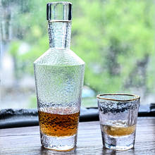 Juego de botellas de vino de vidrio de martillo triangular de Phnom Penh, conjunto de decantador para el hogar, vasos de chupito, bebidas alcohólicas y whisky 2024 - compra barato