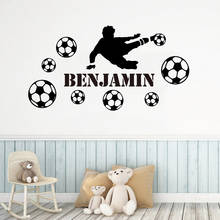 Football Custom Name Of Soccer Wall Sticker For Kids Room Decoration Boys Children Room Decor Vinyl Decal Removable Mural Decals 2024 - buy cheap