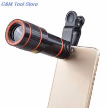 Clip-on 12x Optical Zoom Mobile Phone Telescope Lens HD Telescope Camera Lens For Universal Mobile Phone 2024 - buy cheap