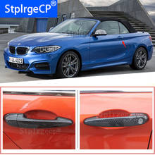 Cubierta de manija de puerta exterior de coche, accesorio de fibra de carbono 2014 real para BMW Serie 2 F22 F23 218i 220i M235i 228i 2018-100% 2024 - compra barato