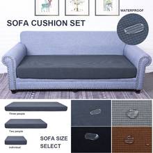 Funda de cojín elástica impermeable para asiento de sofá, cubierta protectora a prueba de polvo, decoración del hogar, 1/2/3 asientos 2024 - compra barato