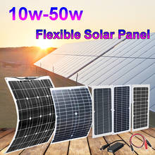 solar panel 12v 50w 20w 10w 6v usb for cellphone smartphone camera light powerbank photovoltaic home system car boat battery RV 2024 - buy cheap