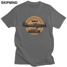 Мужская футболка с коротким рукавом Raf Hawker Hurrican, футболка с коротким рукавом WW2, футболка с самолетами-бойцами, Повседневная футболка из чистого хлопка 2024 - купить недорого