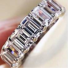 Fashion Eternal Eternity Band Ring 100% 925 sterling Silver Diamond Engagement Wedding Band Rings For Women Men Jewelry 2023 - купить недорого