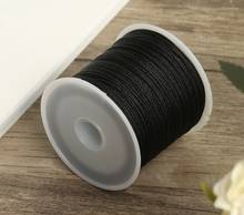 50M/Spool 0.8mm Black Color Cotton Cord Nylon Cord Thread String DIY Beading Braided Bracelet Jewelry Making 2024 - buy cheap