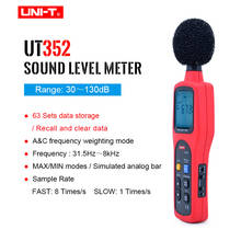 Цифровой измеритель уровня звука UNI-T UT352, децибел 30-130 дБА, профессиональное устройство для измерения уровня шума и звука с датчиком регистрации данных 2024 - купить недорого