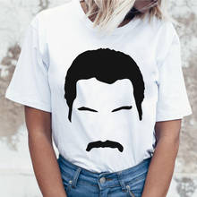 Luslos Women's Freddie Mercury The Queen Band T-Shirt Womens Hip Hop Rock Hipster T Shirt Casual Shirts Harajuku Top Femme Tees 2024 - buy cheap