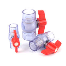 1pc PVC Transparent Ball Valve Inner Dia 20/25/32mm Blue Plastic Hose Valve for Aquarium Tube Fittings 2024 - buy cheap