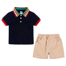 Boys T Shirt Pants Set Summer Baby Kids Top Shorts Cotton Plain T-Shirt for Children Boy Short Sleeve Sports Golf Clothes 6M-6Y 2024 - buy cheap