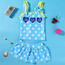 Small fresh bow vest dress split two-piece swimsuit children     XYY-138 2024 - buy cheap