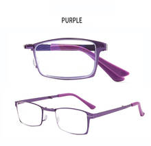 Óculos de leitura portátil e dobrável, ultraleve, aro completo, unissex, liga de alta qualidade, anti azul, clássico, moda 1, 2, 3 a 4 2024 - compre barato