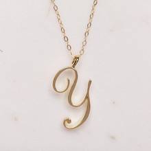 Cursive America English word Letter Y Family name sign pendant chain Necklace tiny USA alphabet Initial Letter mom gift  jewelry 2024 - buy cheap