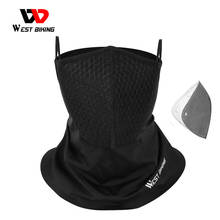 WEST BIKING Summer Sports Scarf With Activated Carbon Filter Anti Pollution Anti-UV Breathable Running Bandana Cycling Headwear 2024 - buy cheap