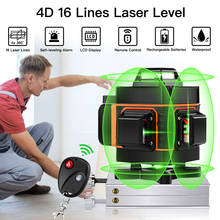 16 linhas 4d laser nível cruz linha verde laser nível auto-nivelamento multiuso laser horizonte vertical medida 2024 - compre barato