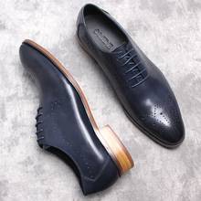 Мужские модельные кожаные туфли; туфли с острым носком в британском стиле; мужская обувь 2024 - купить недорого
