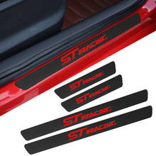 4X Car Styling Door Sill Protector Carbon Fiber Stickers For Ford focus 3 2 4 fiesta ranger mondeo fusion kuga mk2 mk3 mk4 mk1 2024 - buy cheap