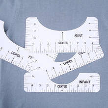 T Shirt Design Guide Ruler with Size Chart Ruler Alignment Fabric Centering Tool Clothing Calibration Guide Size Chart 2024 - buy cheap
