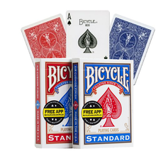 Baralho de mágica uspcc para bicicleta, baralho vermelho/azul padrão de jogo de cartas de pôquer com vedação 808, adereços de truques de mágica 2024 - compre barato
