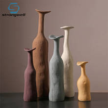 Креативная декоративная ваза Strongwell для украшения дома, керамическая Цветочная композиция, украшение для гостиной 2024 - купить недорого