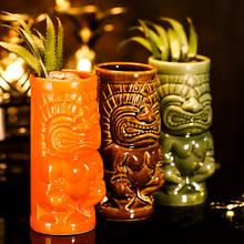 350ml mackay estátua tiki copo cerâmica criativo rosto cocktail hawaii vinho barra de vidro bartender ferramenta engraçado areia gelo copo bebida fria 2024 - compre barato