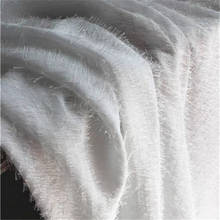 Tassel Embroidered Tulle Fabric White Feather Fringes DIY Patches Decor Various Skirts Wedding Dress Fashion Designer Fabric 2024 - buy cheap