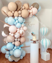 Macaron azul folha balão creme pêssego diy balões garland arco kit casamento damasco aniversário decoração da festa de aniversário suprimentos 2024 - compre barato