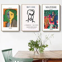 Pintura matisse em tela moderna para parede, poster minimalista, arte de parede para decoração de sala de estar, decoração nórdica para parede 2024 - compre barato