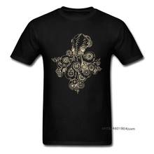 Steampunk Octopus T Shirt Men Top T-shirts Classic Black Tshirt Summer Fall Short Sleeve Crew Neck Cotton Fabric Tops Tees Chic 2024 - buy cheap