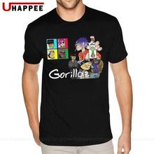 Gorillaz camiseta com banda de rock para meninos, camiseta masculina fashion 2020 de manga curta, roupa de marca designer 2024 - compre barato