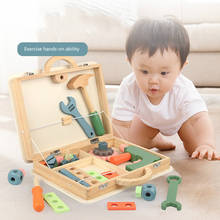 Caixa de ferramentas para crianças, 33 peças, educação inicial, conjunto de brinquedos multifuncional, desmontagem, manutenção 2024 - compre barato