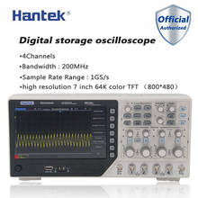 Hantek-Osciloscopio de almacenamiento Digital DSO4204C, 4 canales, 200Mhz, 1GS/s, frecuencia de muestreo, PC, USB, TFT, portátil, función automática 2024 - compra barato