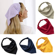 Pañuelo triangular para el pelo para mujer y niña, Bandanas triangulares, turbante, diadema, accesorios para el cabello, 2021 2024 - compra barato