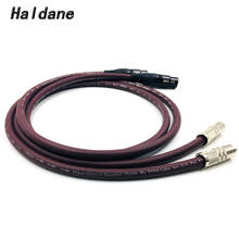 Haldane-Cable de Audio 2RCA macho a 2 xlr hembra, Conector de interconexión con prisma OMNI, 2 cables, rodio plateado 2024 - compra barato