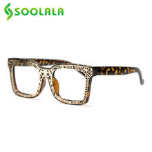 SOOLALA Unique Hollow Patterned Square Reading Glasses Women Clear Lens Reader Presbyopic Glasses 0.5 0.75 1.0 1.5 2.0 to 4.0 2024 - buy cheap