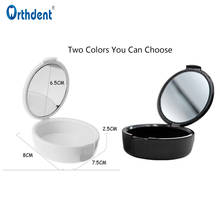 Dental Retainer Case Storage Orthodontic Box Dentures Container with Mirror Portable False Teeth Bath Organizer Dentistry 2024 - buy cheap
