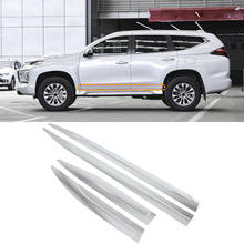 Tiras de moldura de carrocería de coche, accesorio ABS cromado, cubierta embellecedora para Mitsubishi Pajero Sport Montero Shogun Sport 2016-2020, 4 unidades 2024 - compra barato