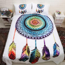 Dreamcatcher conjunto de cama luxo rainha rei roupas bohemia único duplo twin tamanho completo capa edredão conjunto para adulto criança casa 2024 - compre barato